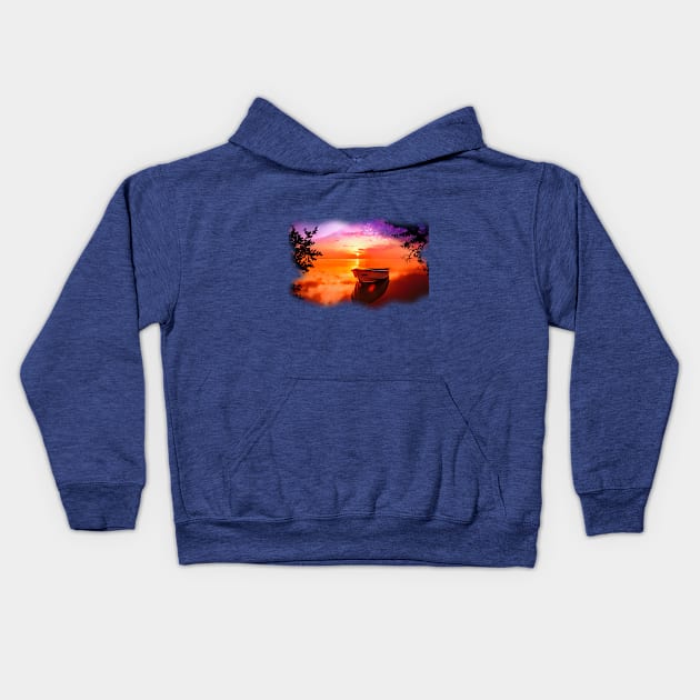 A Day Ends Kids Hoodie by jasminaseidl